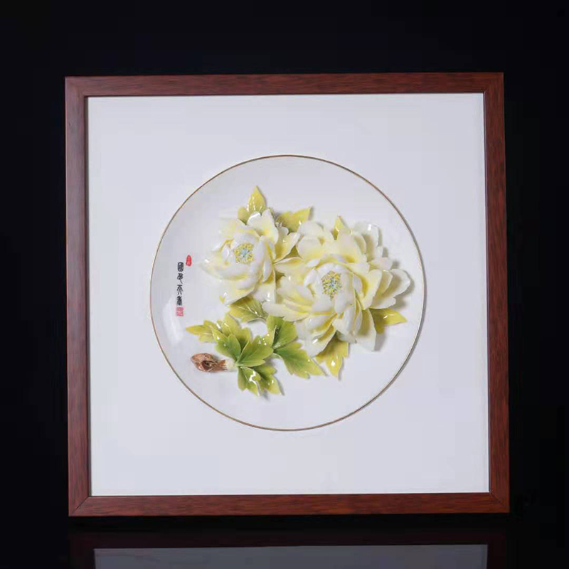 MD0007风动花姚黄--壁画