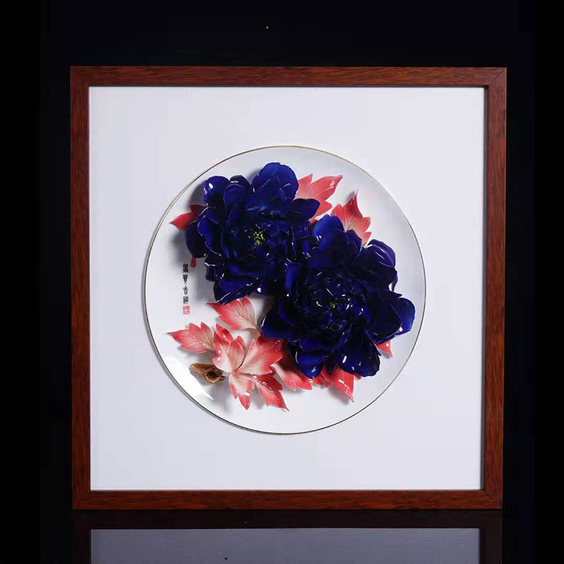 MD0008釉下妖姬蓝金边--壁画